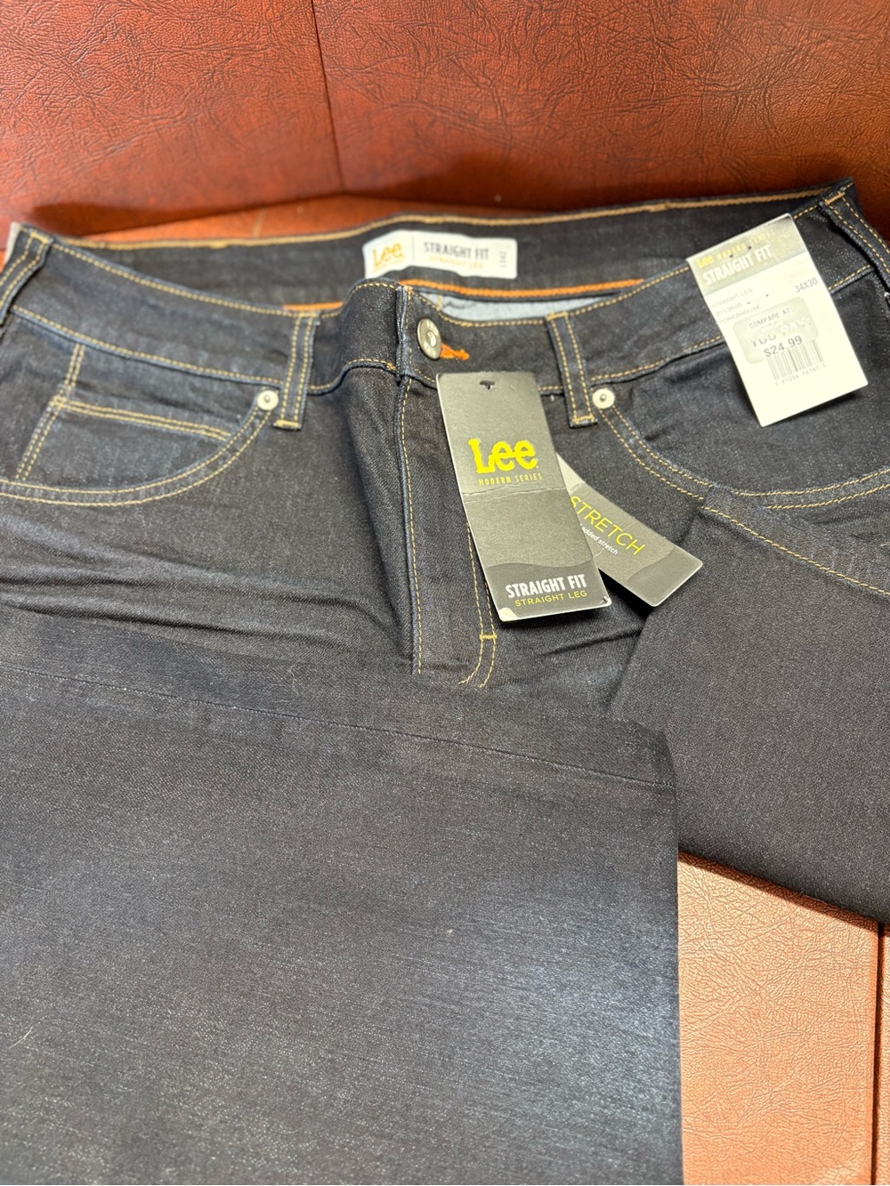 Lee Men's Straight Fit Stretch Jeans - Dark Indigo